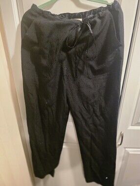 Tyler Boe Black Drawstring Joggers with Subtle Sheen
